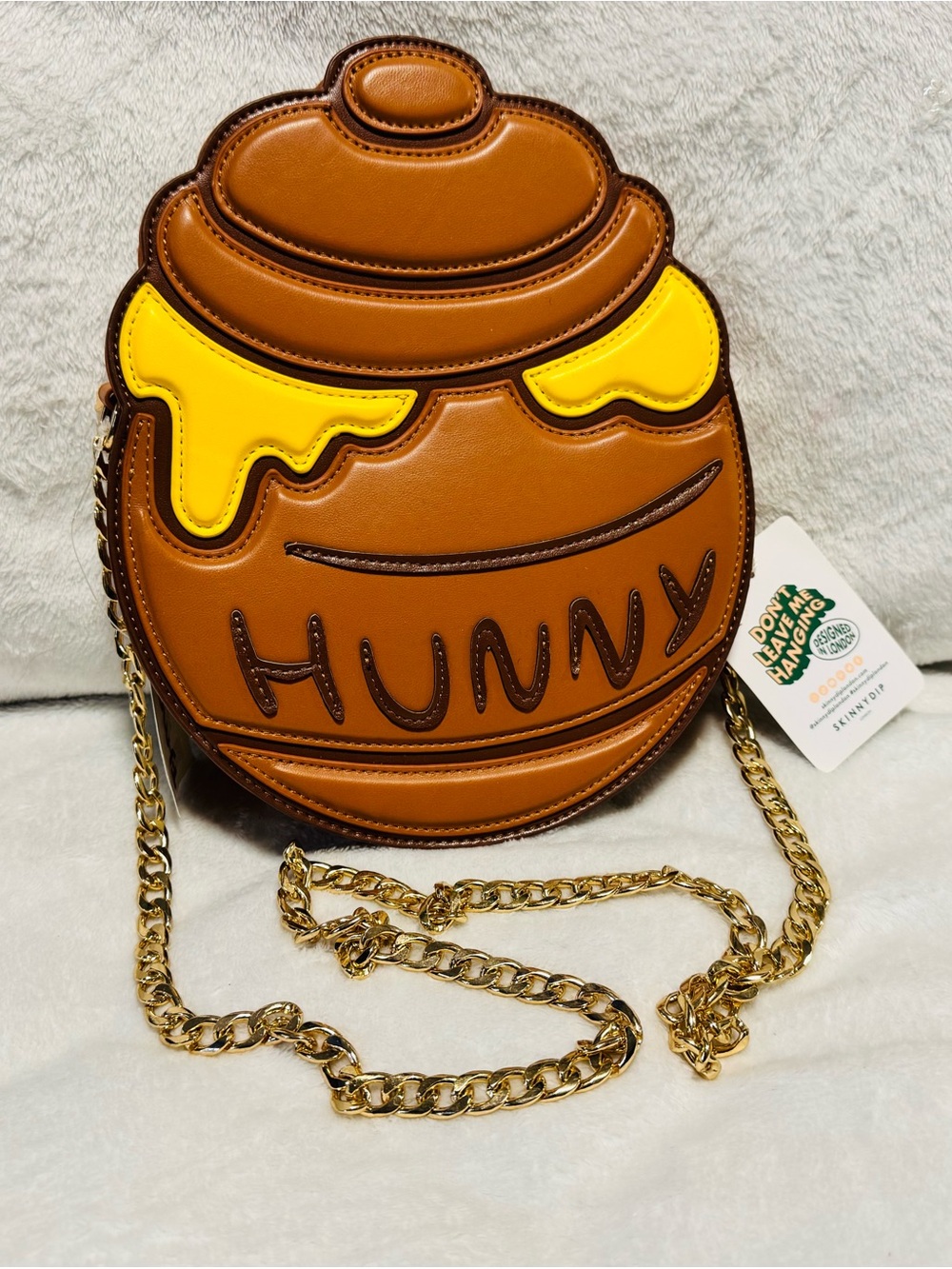 HUNNY Honey Pot Crossbody Bag in Brown & Yellow